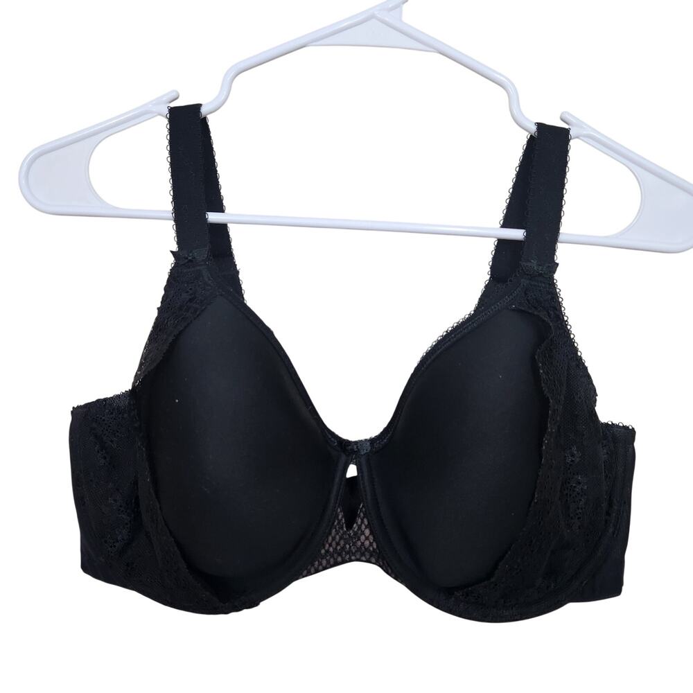 Elomi EL4383BLK Charley Bandless Spacer Molded Bra Underwire Lace Black SZ 36G